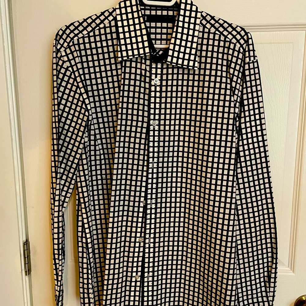 Jack Jones premium dress shirt, XL, black & white check